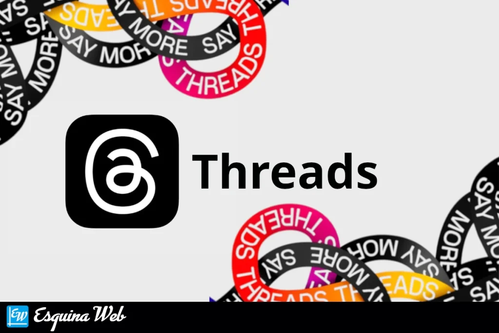 Logo oficial de Threads Meta, la red social de texto creada por Instagram