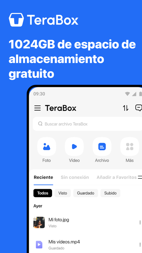 Terabox ofrece 1024 GB de almacenamiento gratuito en la nube para fotos, videos y archivos