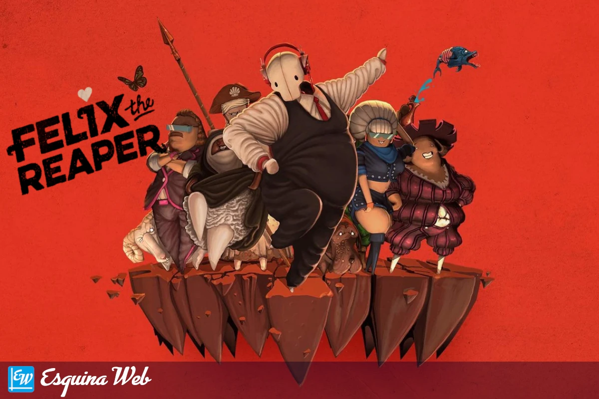 Felix The Reaper juego de puzzles y ritmo — imagen promocional del personaje principal bailando, artículo en Esquina Web