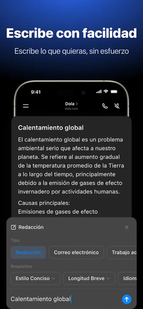 Dola - Escribe con facilidad
