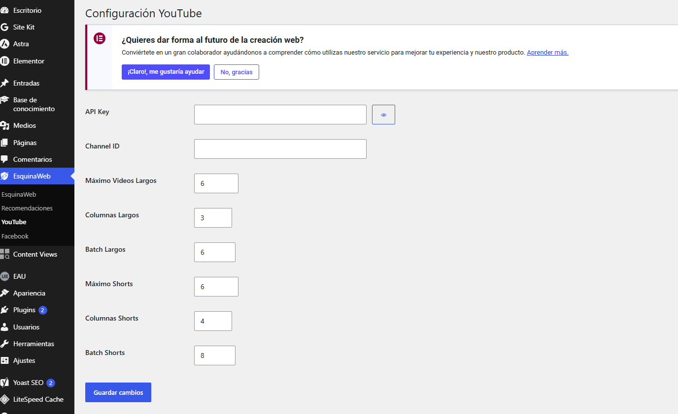 Modal video YouTube WordPress