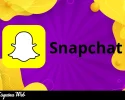 Logo de Snapchat en fondo púrpura y amarillo con diseño moderno - Esquina Web