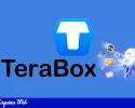 Logo de Terabox con ilustración de almacenamiento en la nube, presentado en Esquina Web